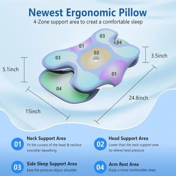 Ice Silk Memory Foam Pillow for Sleep Apnea - Image 5