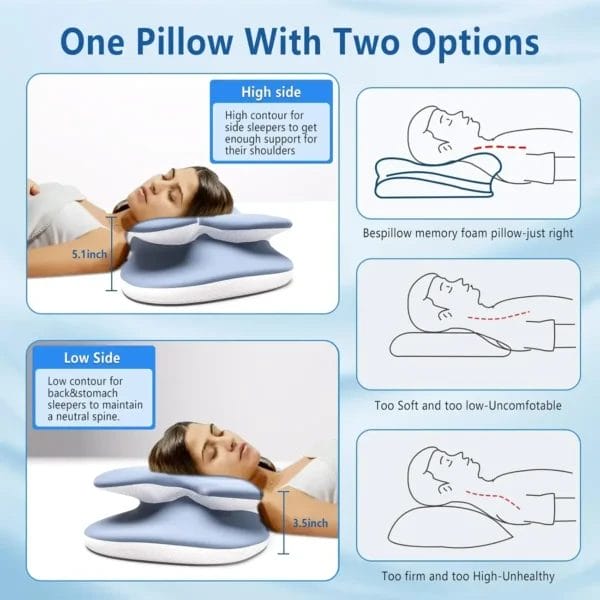 Ice Silk Memory Foam Pillow for Sleep Apnea - Image 4