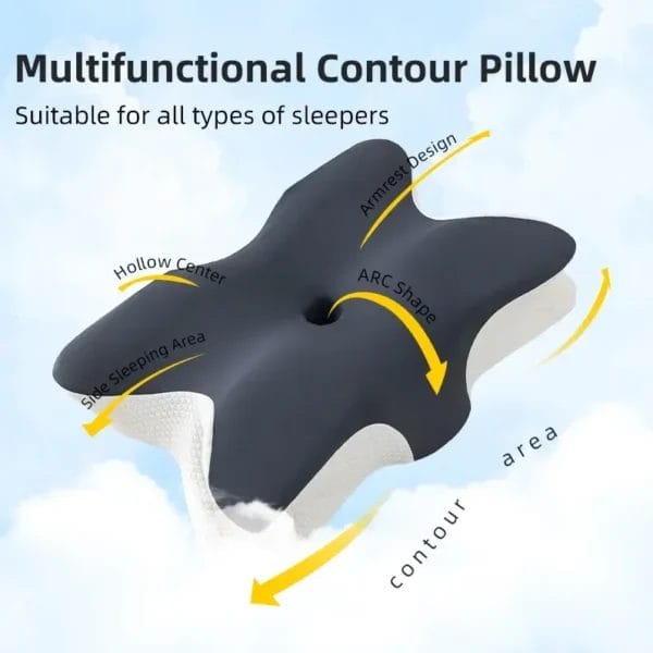 Butterfly Shape Pillow for Sleep Apnea and Neck Protection - Image 2