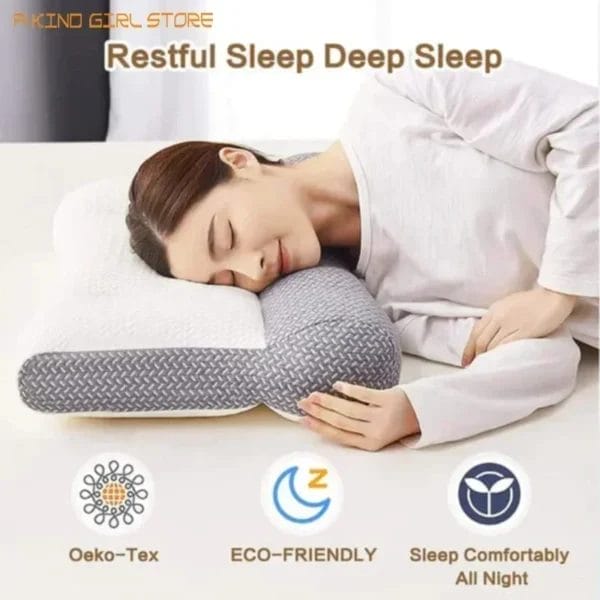 Pillow for Sleep Apnea: Super Ergonomic Orthopedic Cervical Contour.