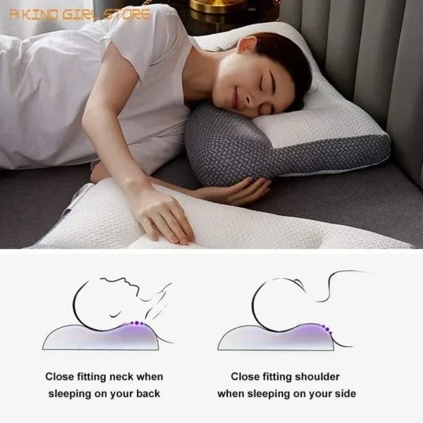 Pillow for Sleep Apnea: Super Ergonomic Orthopedic Cervical Contour. - Image 5