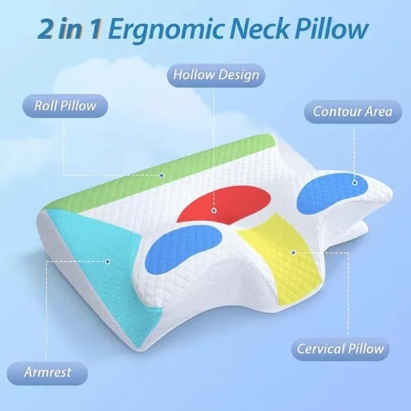 Pillow for Sleep Apnea: Ergonomic Butterfly Memory Pillow. - Image 3