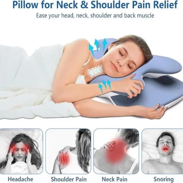 Ice Silk Memory Foam Pillow for Sleep Apnea - Image 2